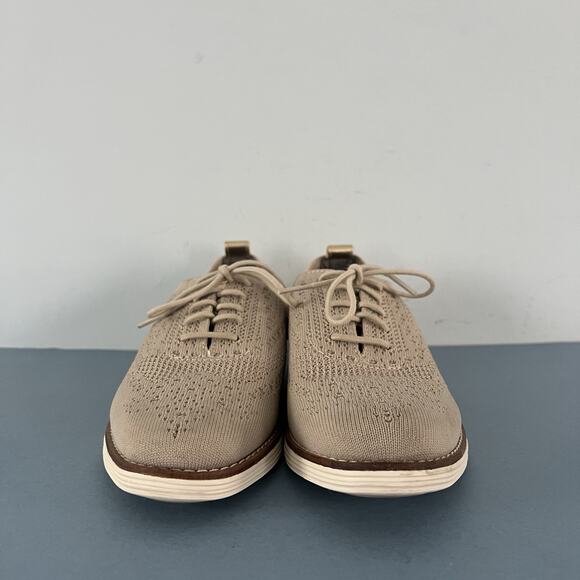 Cole Haan 2.ZeroGrand Stitchlite Rye Gold Wingtip Oxford Womens Sneakers - Picture 2 of 9